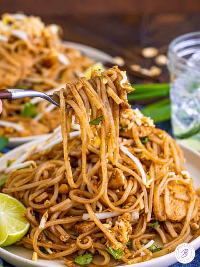 Easy Chicken Pad Thai Recipe Belly Full