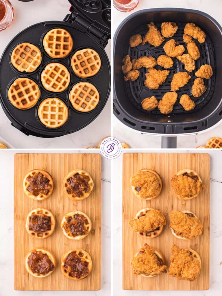 Easy Chicken And Waffle Sliders Belly Full