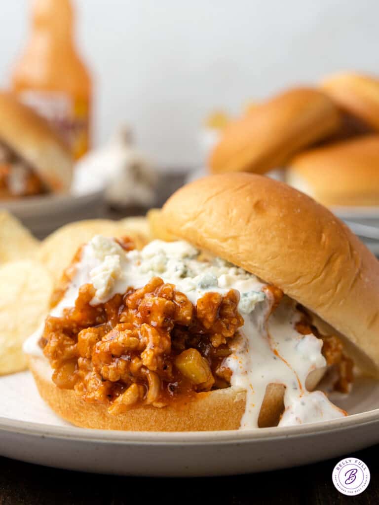 Buffalo Chicken Sloppy Joes Belly Full