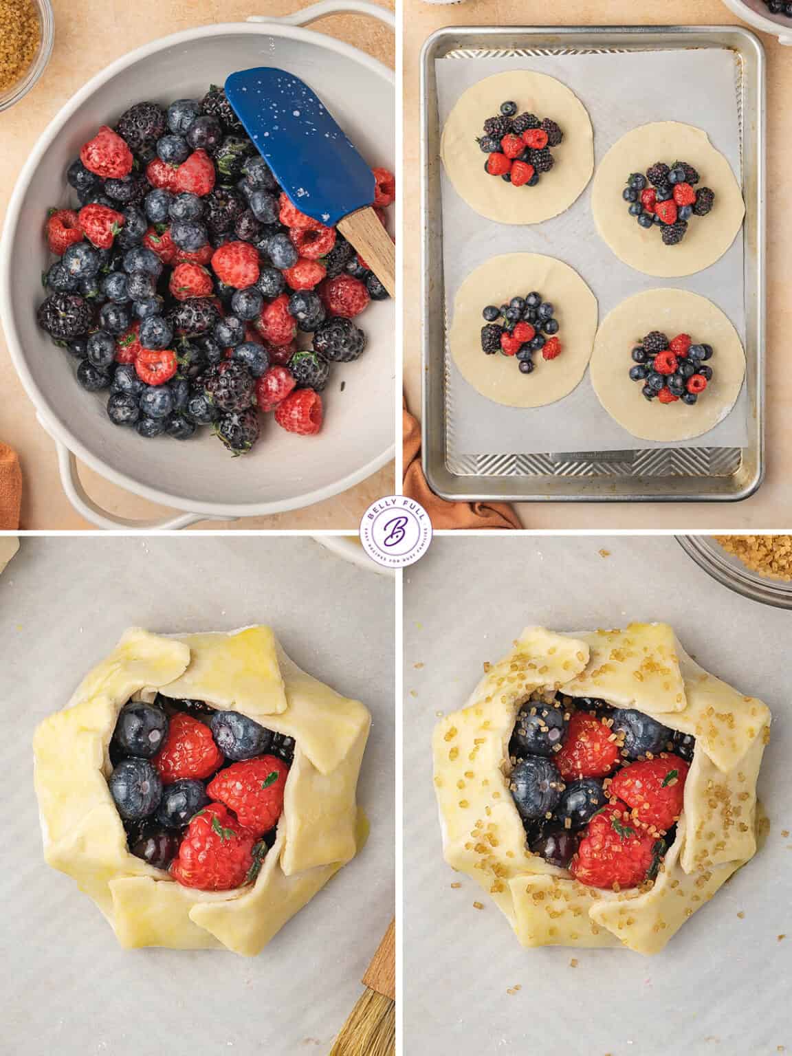 Mini Mixed Berry Galettes L Belly Full