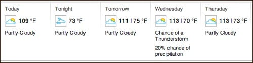 5 day forecast