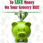 Ways to save money on grocery bill