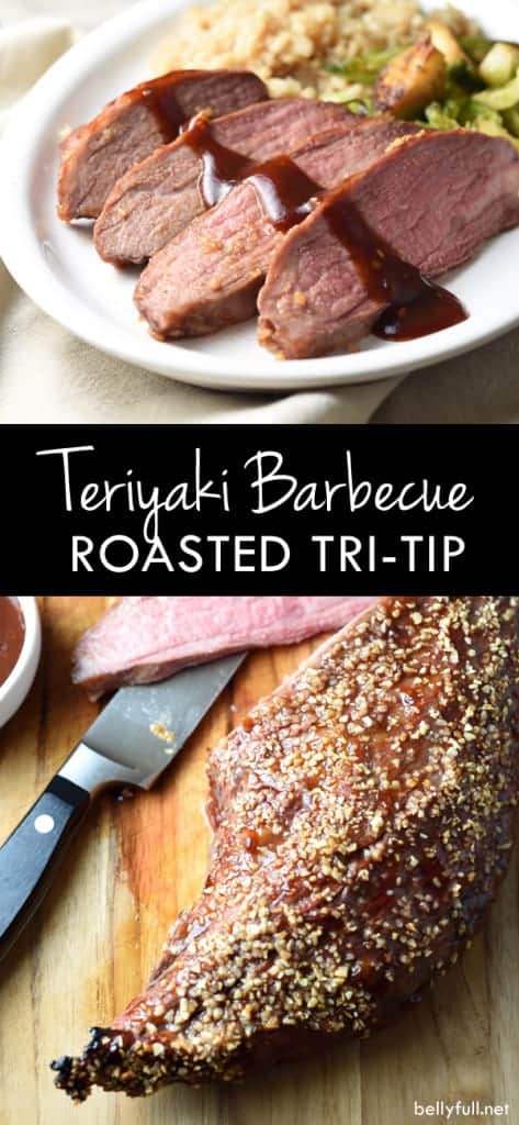 This Teriyaki Barbecue Roasted Tri-Tip is coated with a sweet and tangy glaze and spicy dried garlic. You can’t beat the ease of only 4 ingredients and 5 minutes of prep. And it slices like butter!