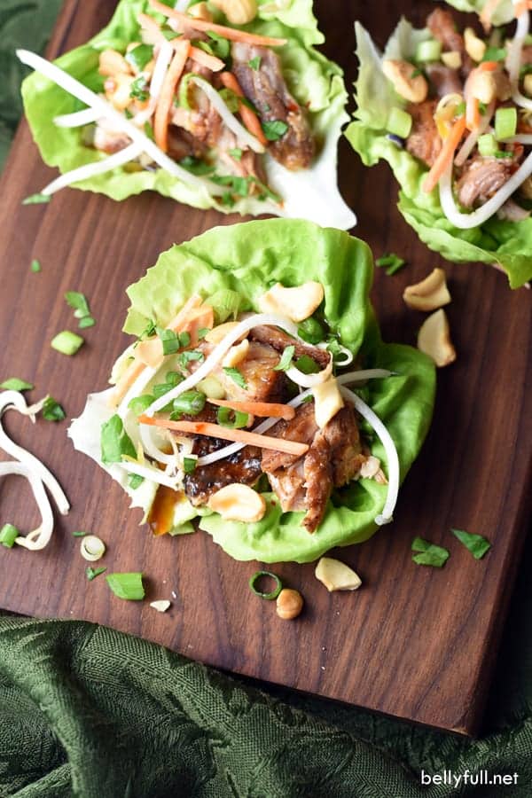 Pork Lettuce Cups Belly Full