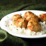 Shrimp and Pork come together in one fantastic Thai inspired meatball, coated in a delicious sweet chili sauce!