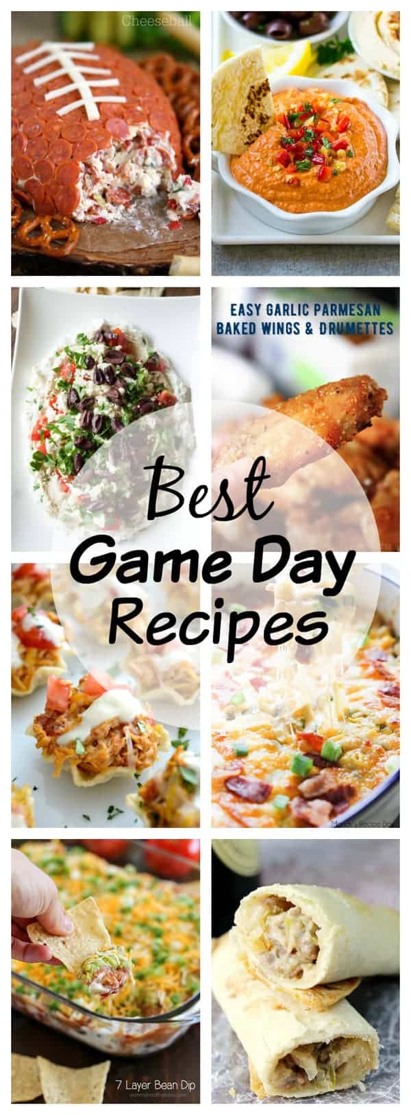 Here are over 20 delicious recipes perfect for Game Day, including dips, chicken fingers, deviled eggs, pizza bombs, meatballs, and more!