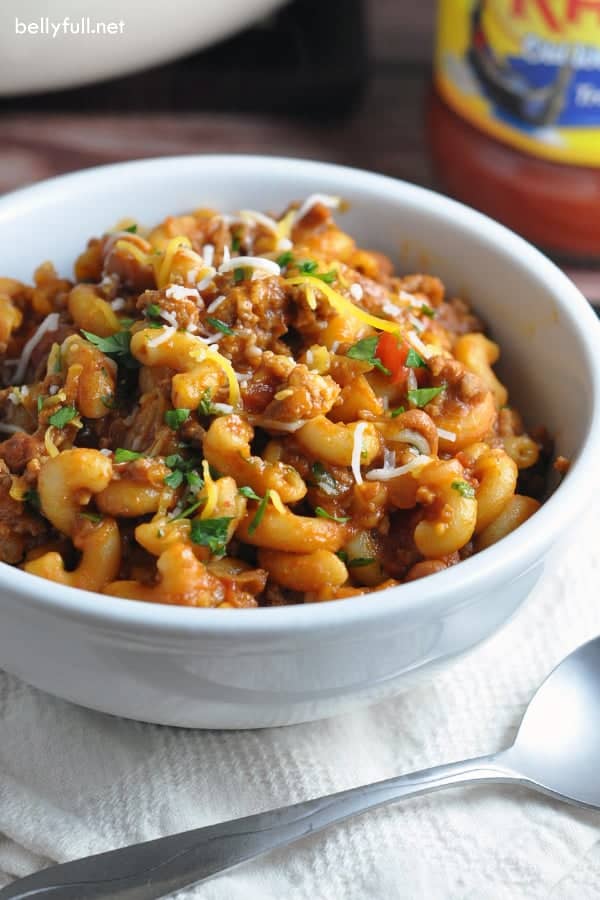 One Pot Chili Mac Recipe Belly Full
