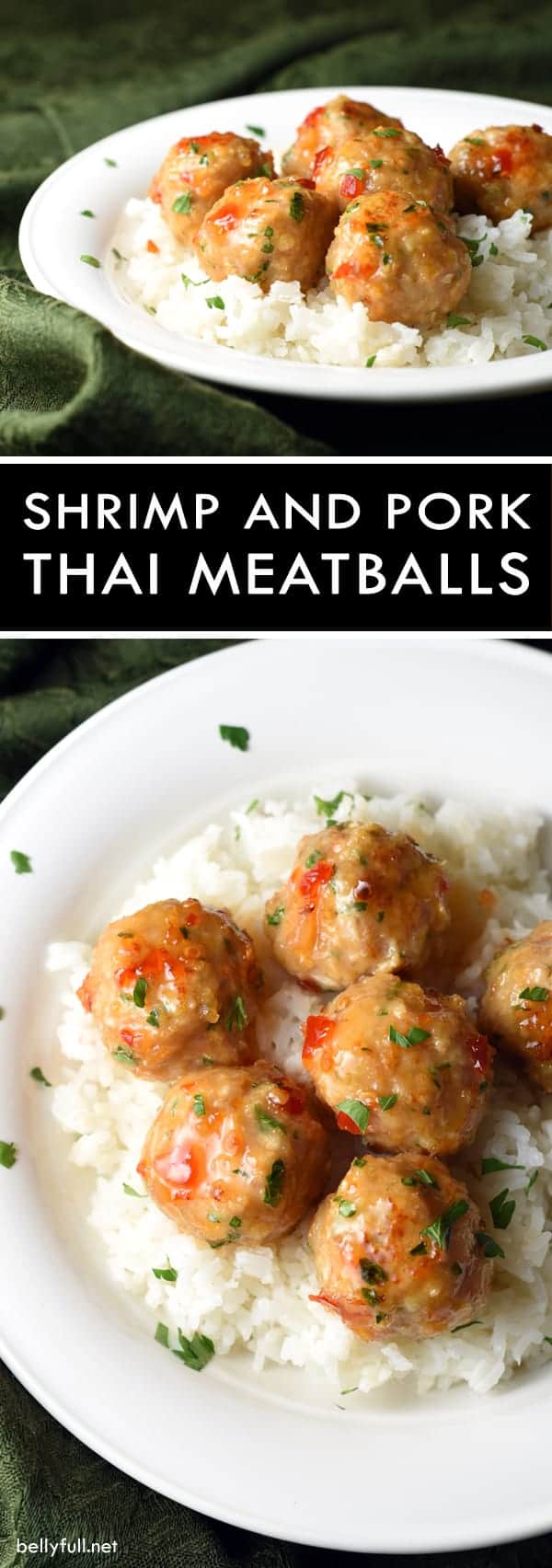 Shrimp and Pork come together in one fantastic Thai inspired meatball, coated in a delicious sweet chili sauce!