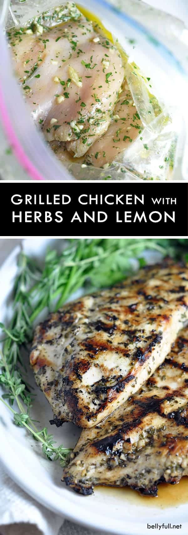 Grilled Chicken Breasts with Herbs and Lemon