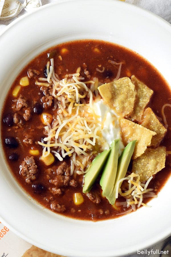 Slow Cooker Taco Soup Recipe Belly Full