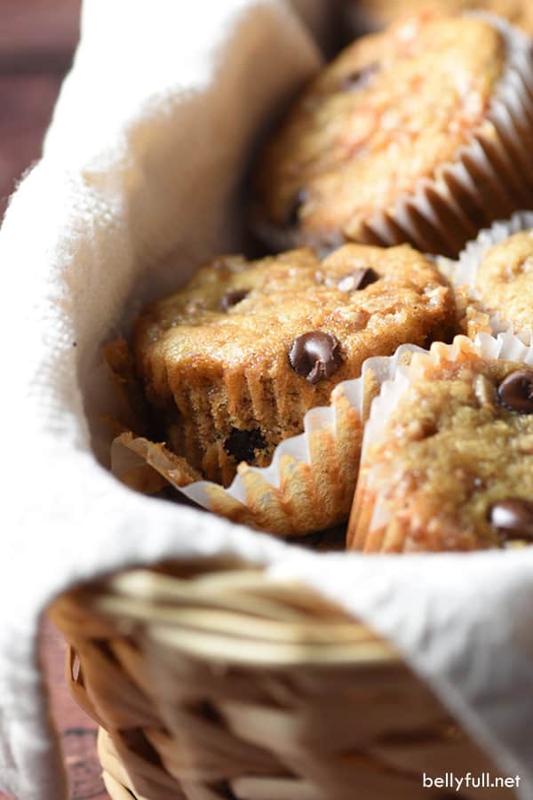 Chocolate Chip Toffee Banana Bread Muffins