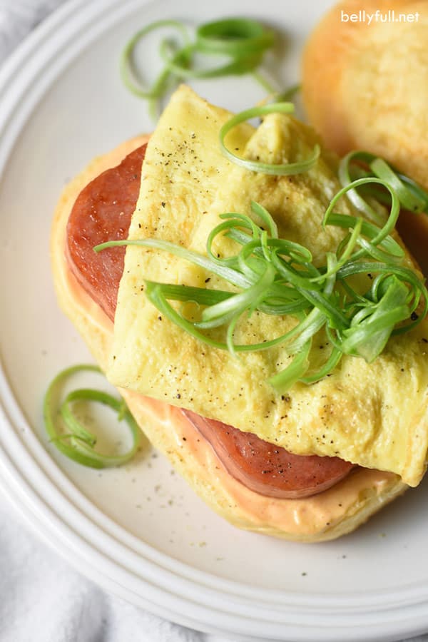 SPAM Breakfast Sandwich Belly Full