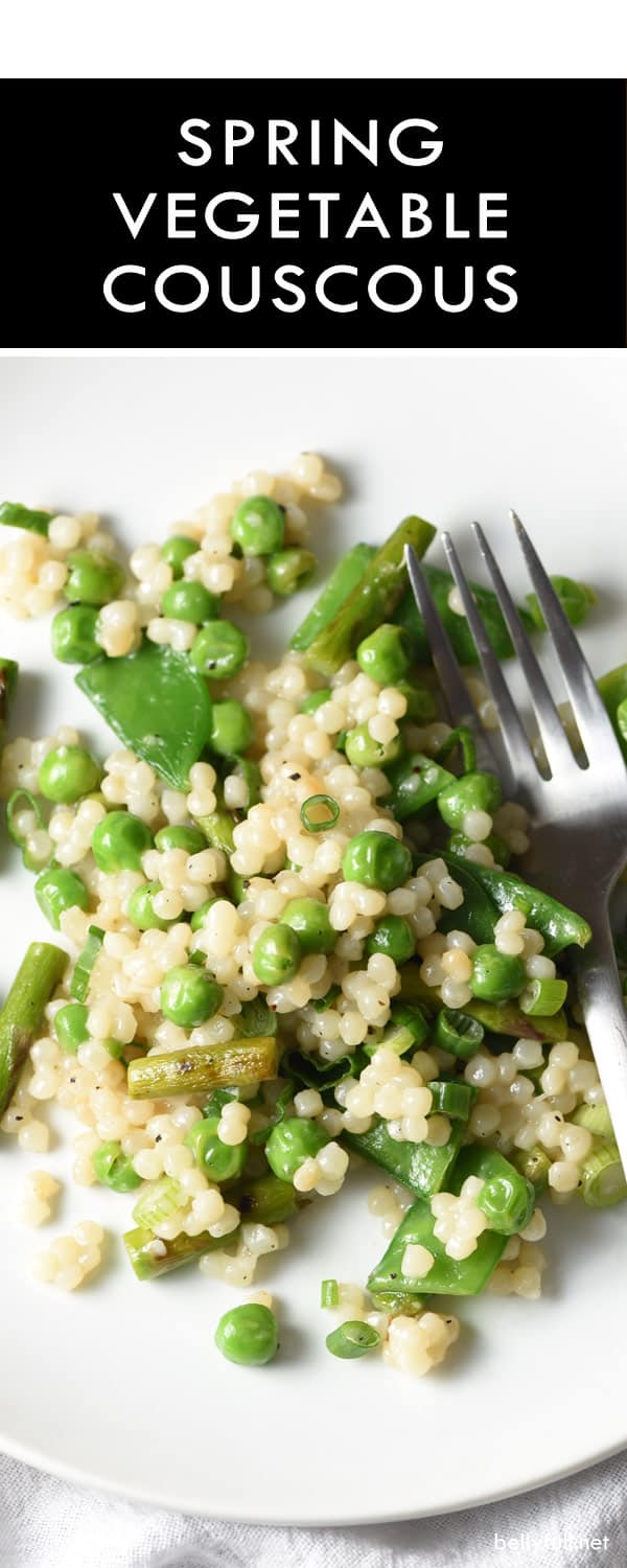Israeli Couscous with Asparagus, Peas, and Sugar Snaps