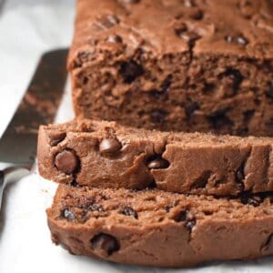 sliced chocolate banana bread
