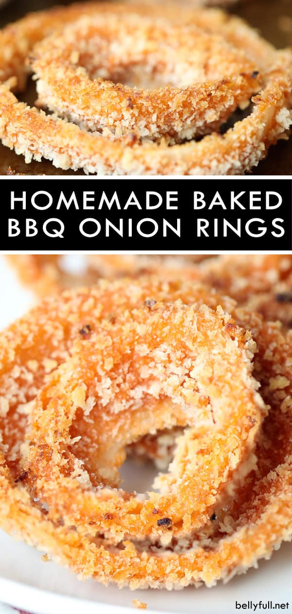 Homemade Crispy Baked BBQ Onion Rings