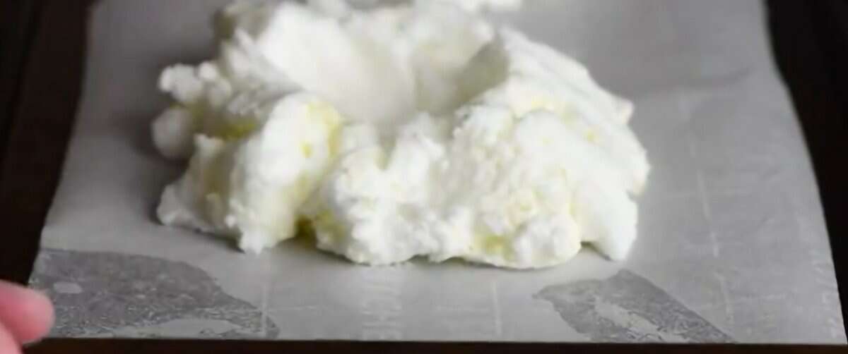 Whipped egg white nests.