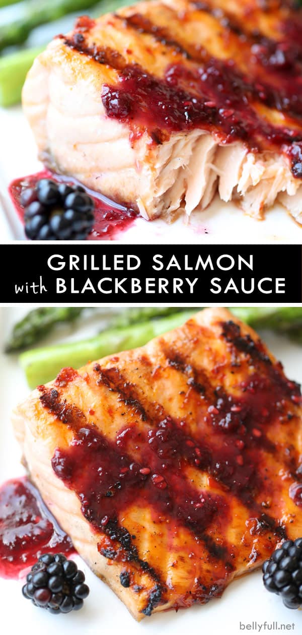 Grilled Salmon with Blackberry Sauce