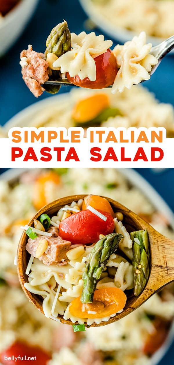 2 picture split pin for simple Italian Pasta Salad