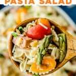 short pin for homemade Italian Pasta Salad