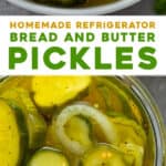 2 picture pin for homemade refrigerator bread and butter pickles