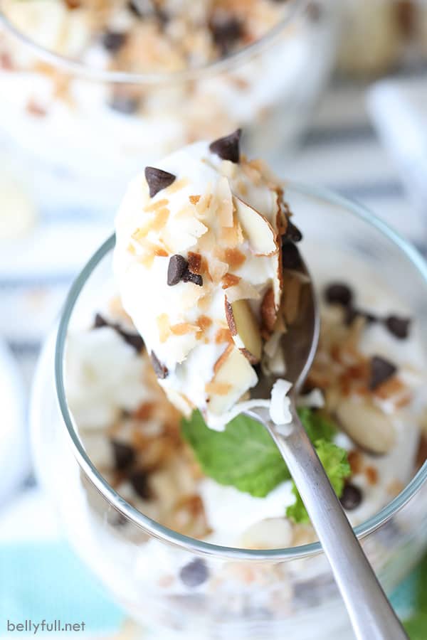 Almond Joy Yogurt Parfaits