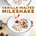 2 picture pin for vanilla malted milkshake