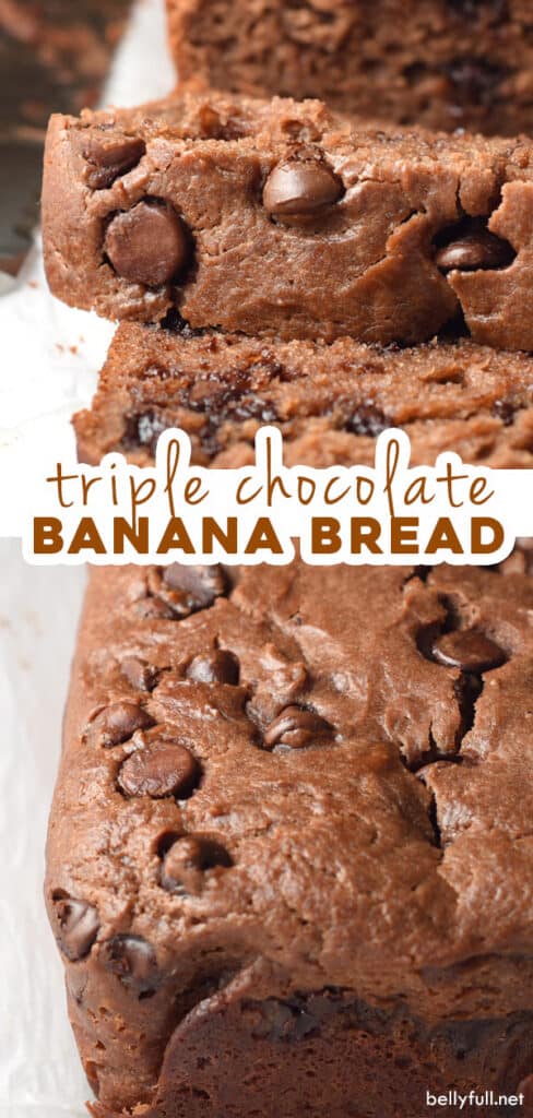 2 picture pin for chocolate banana bread recipe