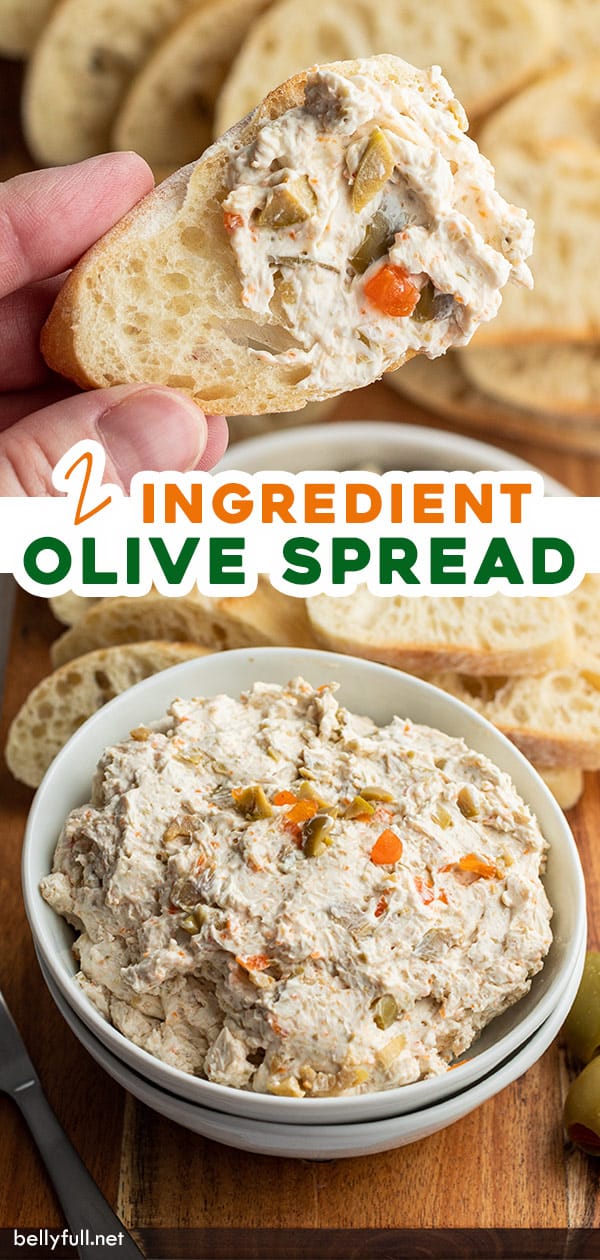 {2 Ingredient} Olive Spread Belly Full