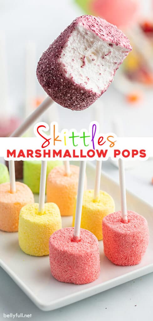 pin for Skittles candy marshmallow pops