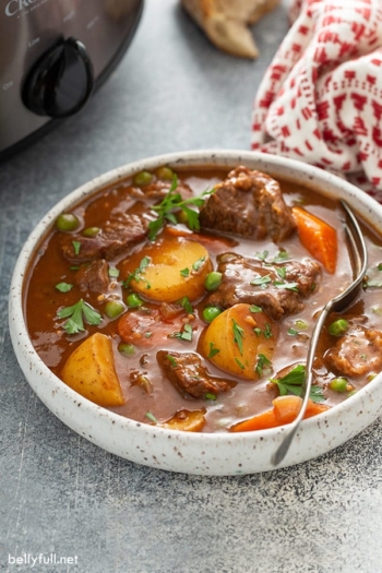 {Best Ever!} Slow Cooker Beef Stew Recipe - Belly Full