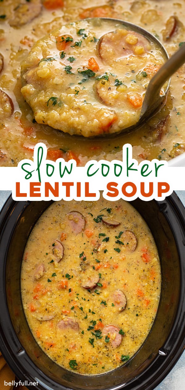 Crock Pot Lentil Soup - Belly Full