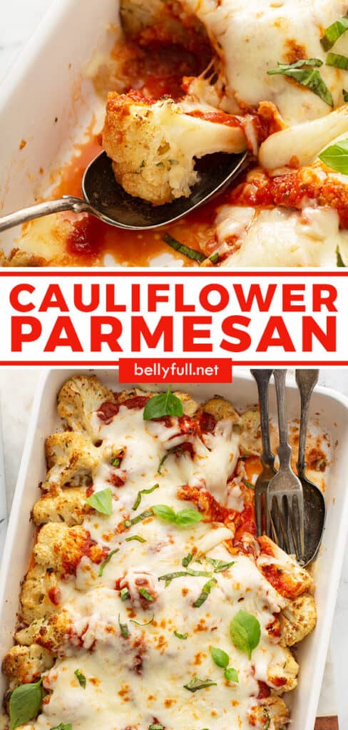 2 picture pin for cauliflower parmesan recipe