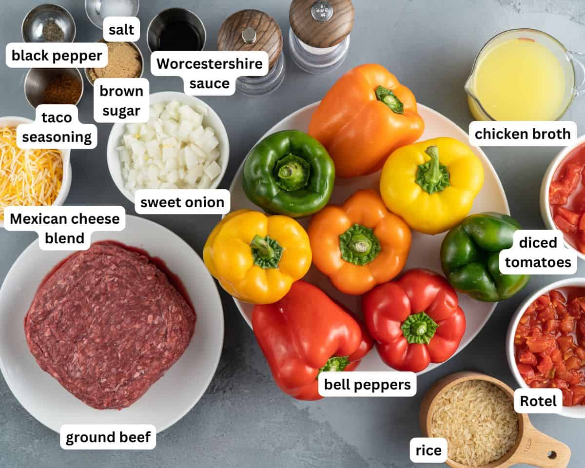 Stuffed bell peppers ingredients