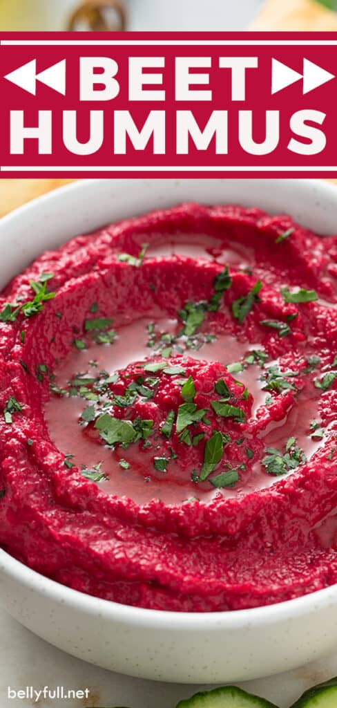 pin for beet hummus recipe