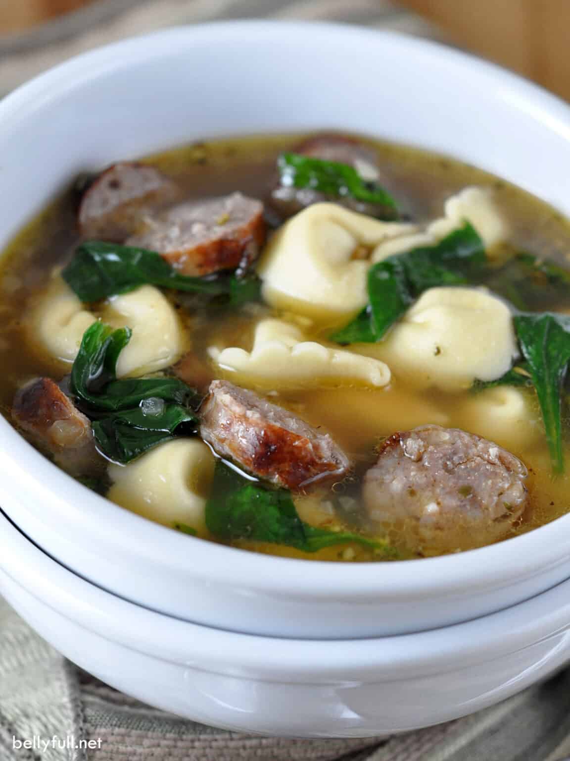 Sausage Tortellini Soup (Incredible and Easy!) Belly Full