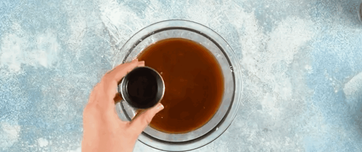 Adding the remaining ingredients into the bowl with the cornstarch and water.