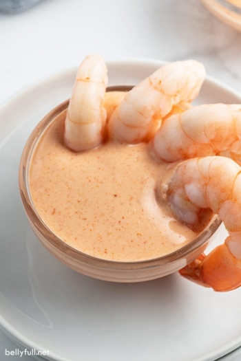 close up Yum Yum Sauce with shrimp