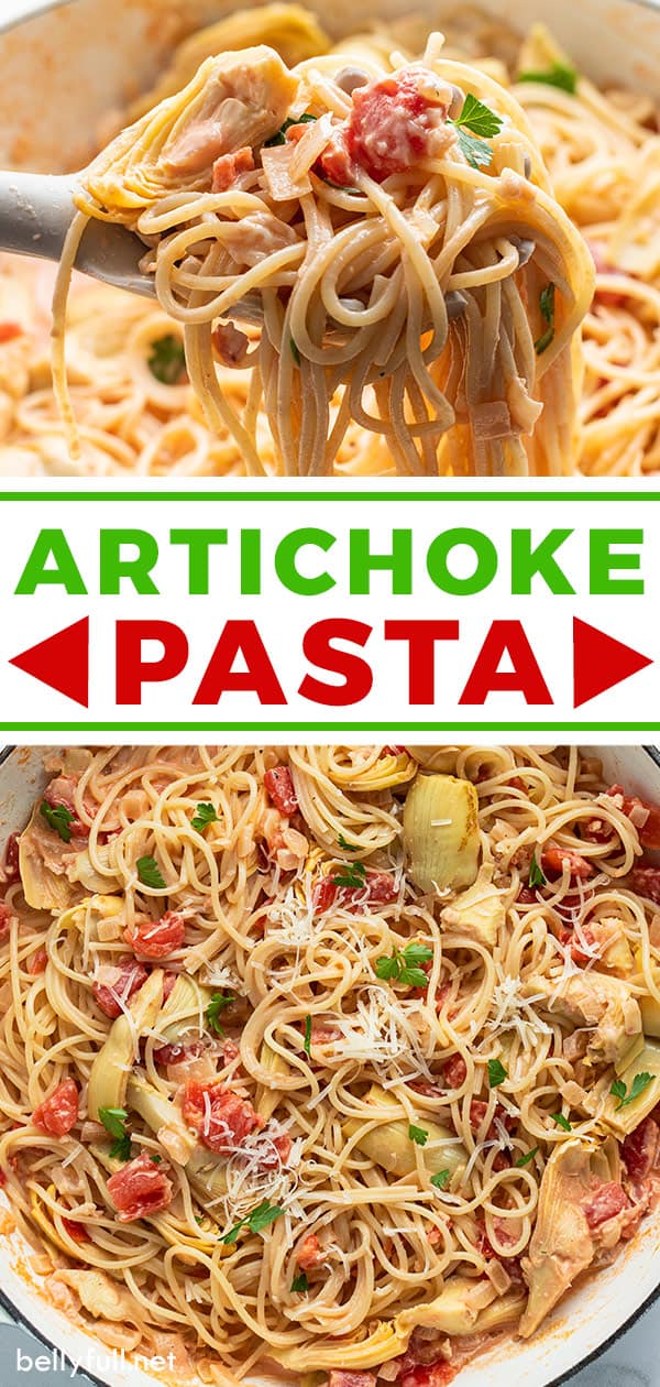 Artichoke Pasta (quick and easy!} Belly Full