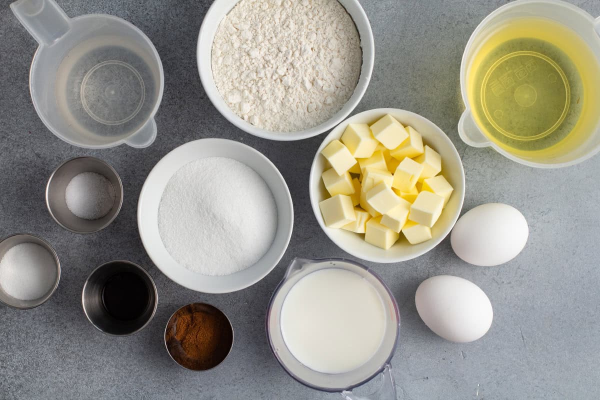 Ingredients to make churros.