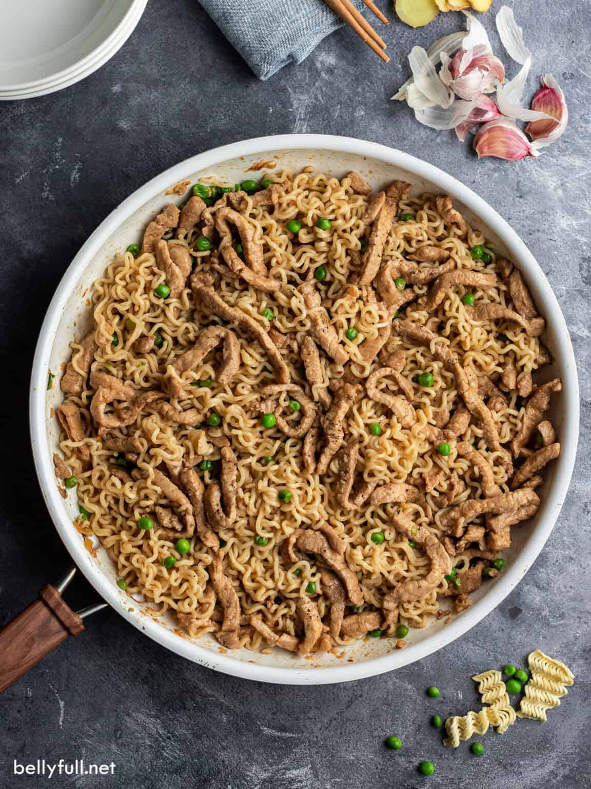{Sweet & Sour} Pork Ramen Stir Fry Belly Full