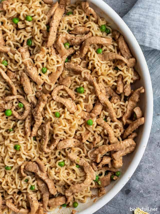 {Sweet & Sour} Pork Ramen Stir Fry Belly Full