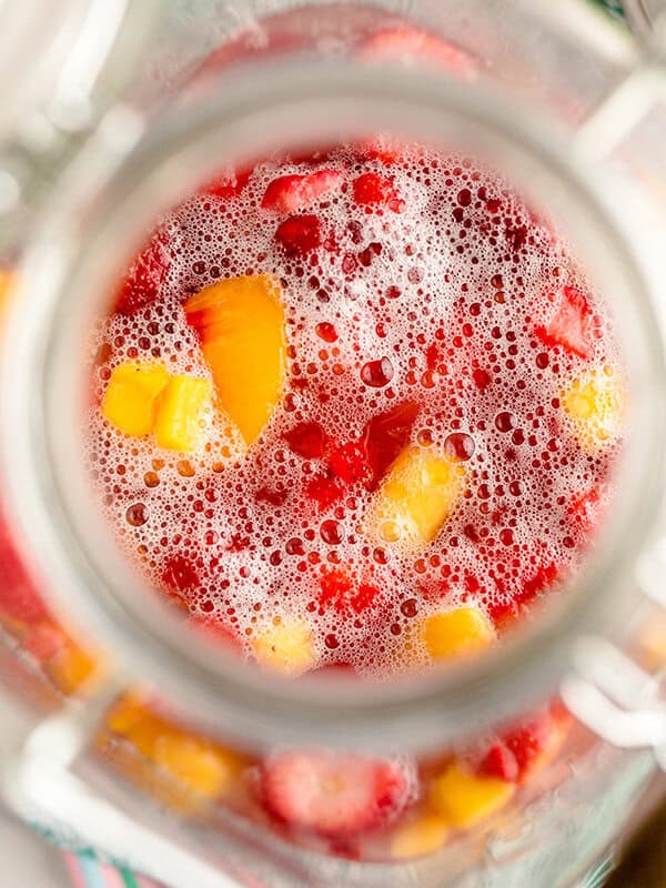 top down sherbet punch in drinking dispenser