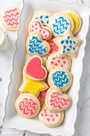 decorated cookies with sugar cookie icing