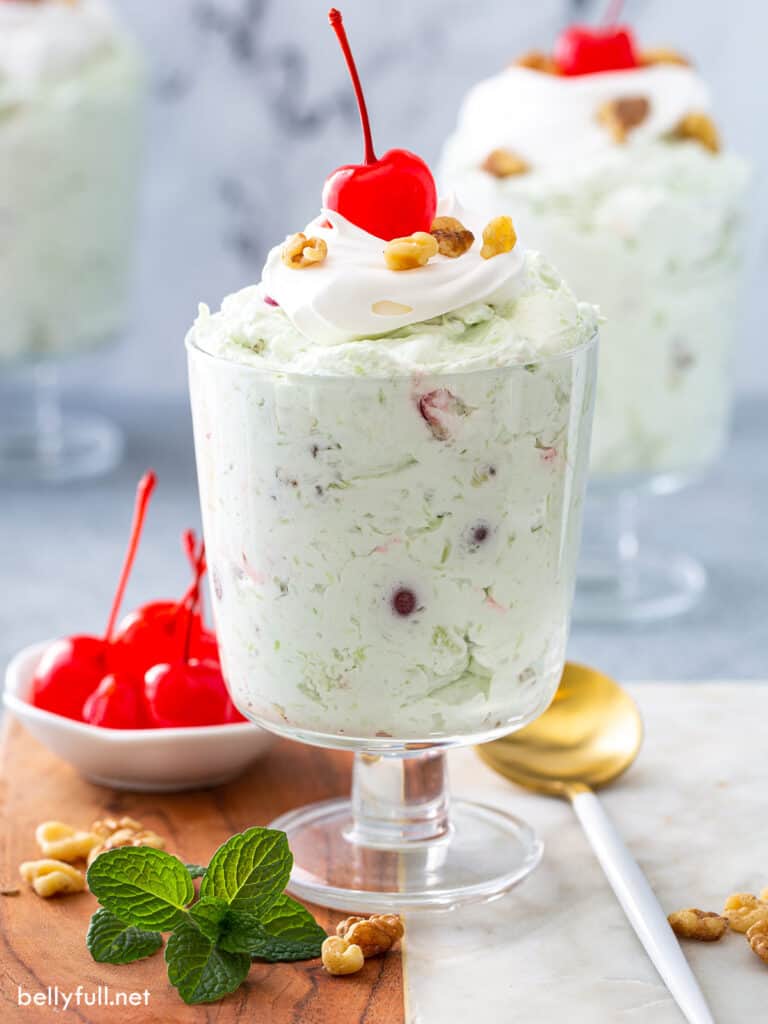 watergate salad in parfait glass