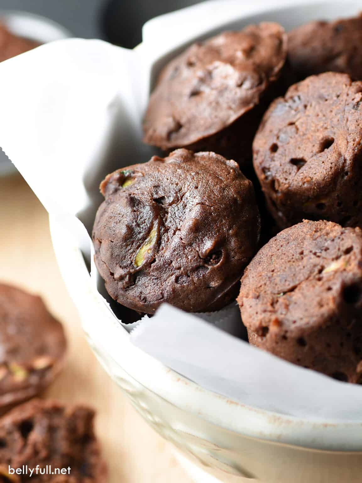 {Mini} Chocolate Zucchini Cake Belly Full