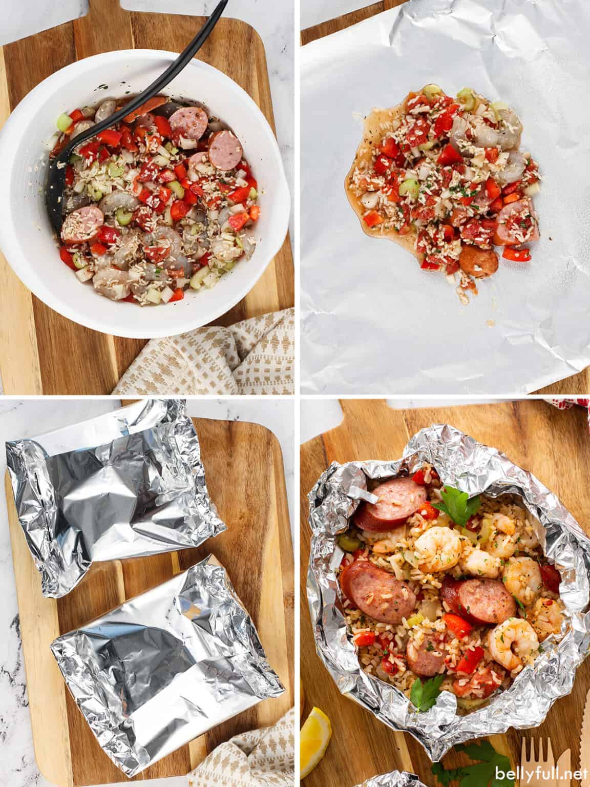 Jambalaya Foil Packets {oven, grill, campfire} Belly Full