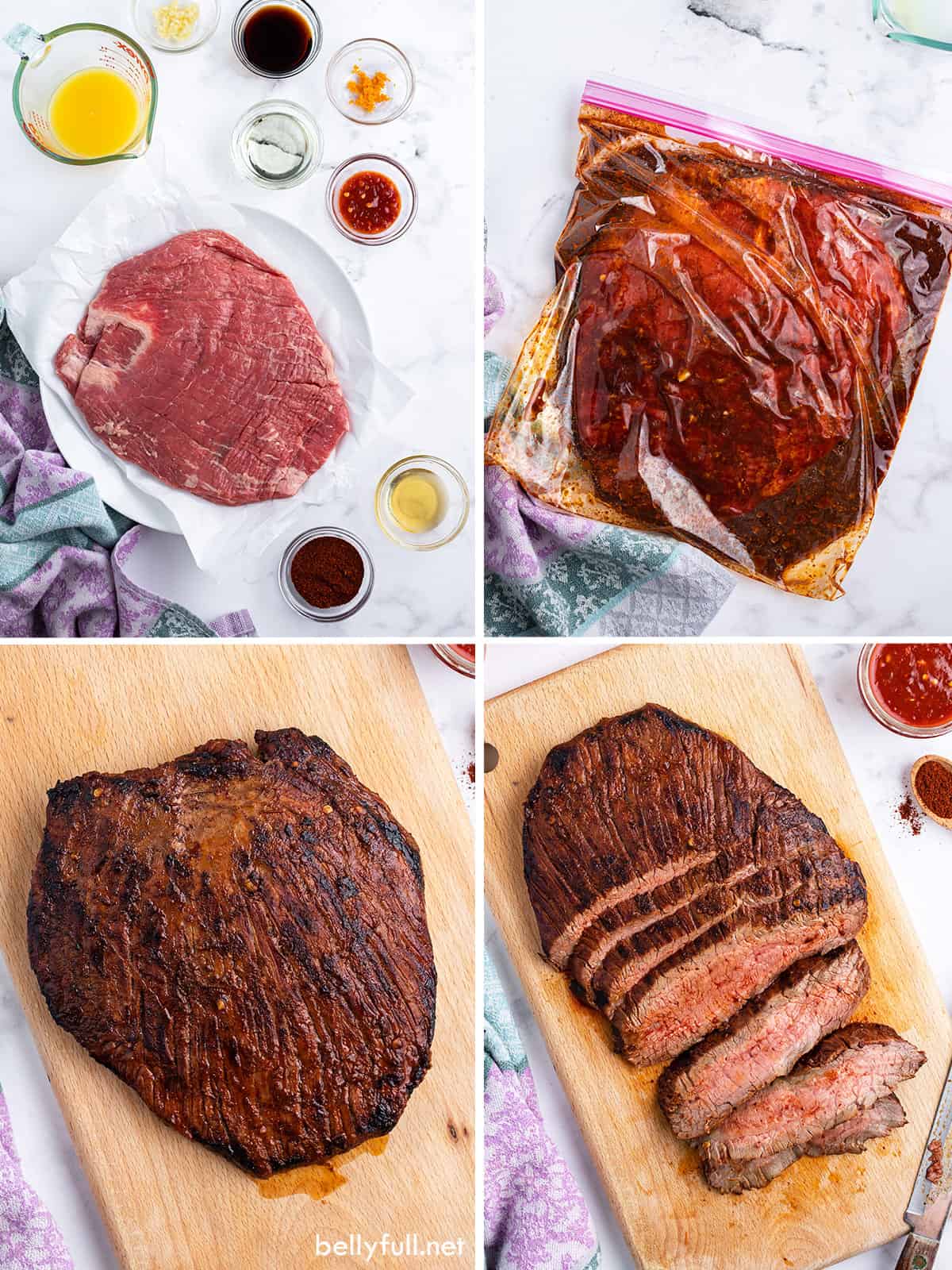 Marinated Grilled Flank Steak Belly Full