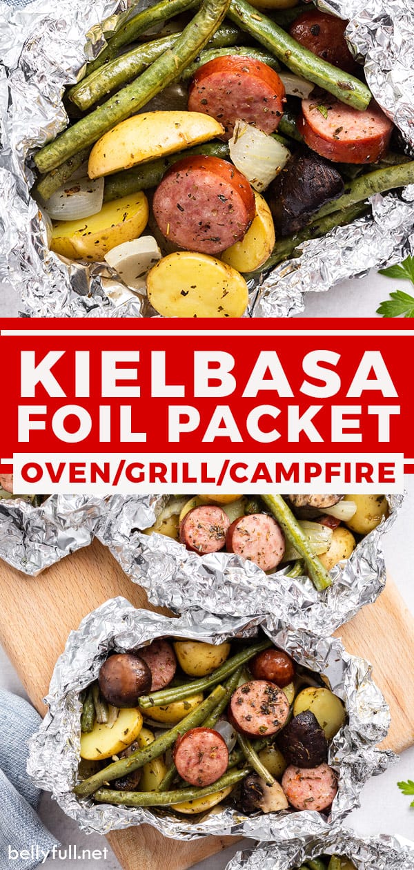 Kielbasa and Vegetable Foil Packets Belly Full