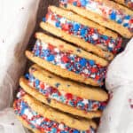 overhead patriotic ice cream sandwiches