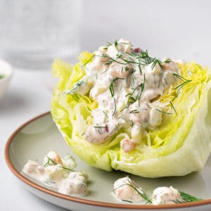 wedge salad with shrimp dressing on plate